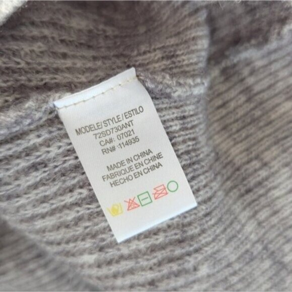 Anthropologie Saturday/Sunday Vivian Sweater Dress M Gray Knit 1/4 Zip Sporty - Picture 7 of 7